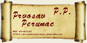 Prvosav Perunac vizit kartica